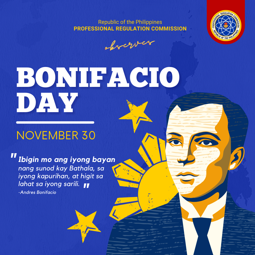 PRC Observes Bonifacio Day Professional Regulation Commission